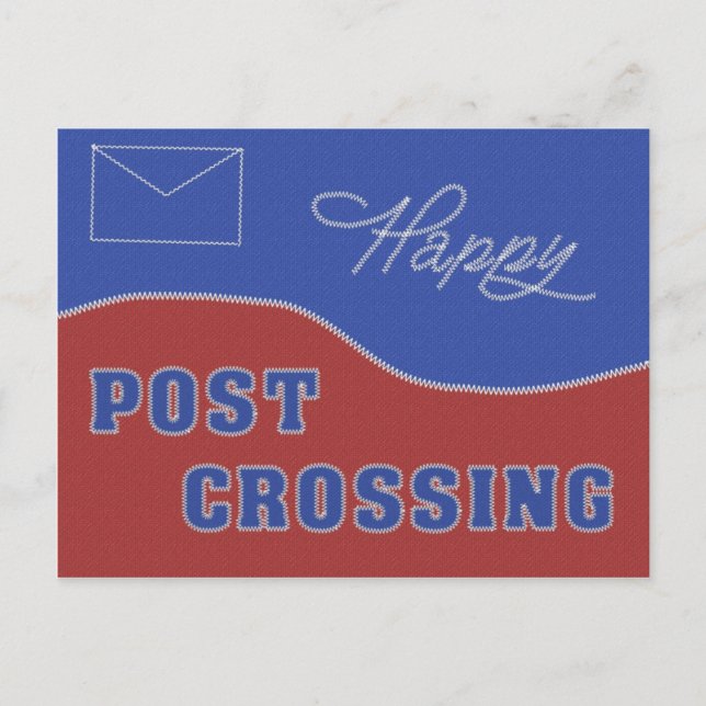 Postkort "Lycklig Postcross"! Titlar" Vykort (Framsida)