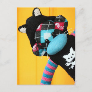 Postkort Mars Sock monkey - Kit-Kat Vykort