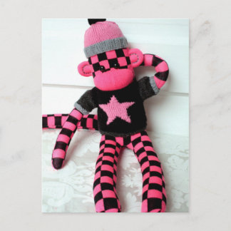 Postkort Mars Sock monkey - Monique Vykort
