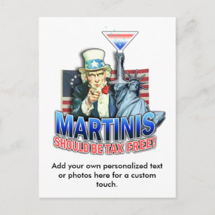 Postkort - Martinis ska vara skattefritt Vykort