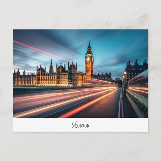 Postkort med Big Ben, London. Vykort (Framsida)