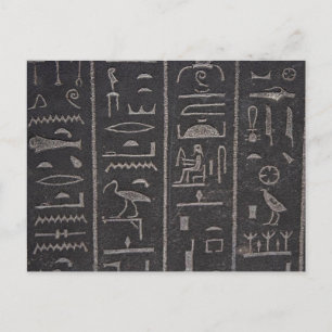 Postkort med egyptiska hieroglyfer vykort