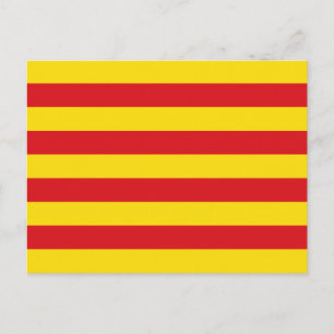 Postkort med Flagga av Katalonien Vykort