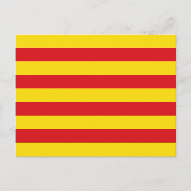 Postkort med Flagga av Katalonien Vykort (Framsida)
