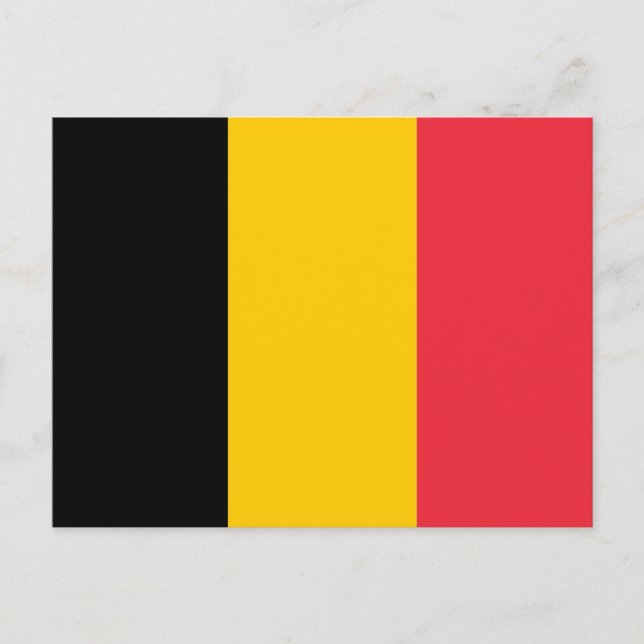 Postkort med Flagga i Belgien Vykort (Framsida)