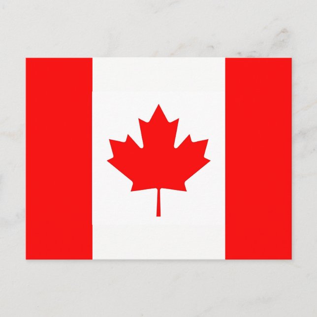 Postkort med Flagga i Kanada Vykort (Framsida)