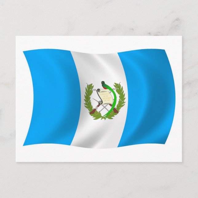 Postkort med Guatemalas flagga Vykort (Framsida)