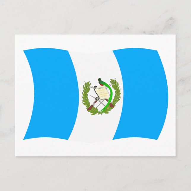 Postkort med Guatemalas flagga Vykort (Framsida)