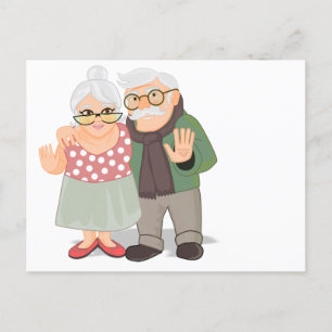 Postkort mormor och morfar vykort