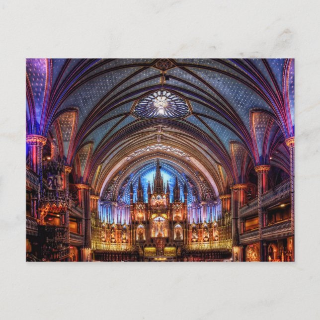 Postkort, notre-Dame Basilica i Montreal Vykort (Framsida)