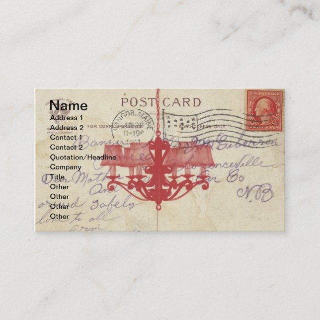 Postkort och Vintage Visitkort (Framsida)