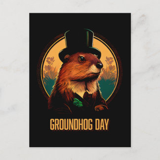 Postkort på Groundhog Day Vykort