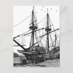 Postkort på Tall Ship Susan Constant Vykort