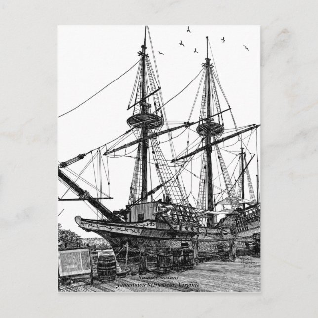 Postkort på Tall Ship Susan Constant Vykort (Framsida)