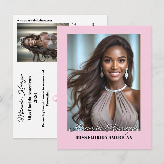 Postkort Pageant Essentials Autograf Fotokort Vykort (Fram/baksida)