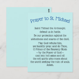 Postkort Prayer till Saint Michael Archangel Vykort