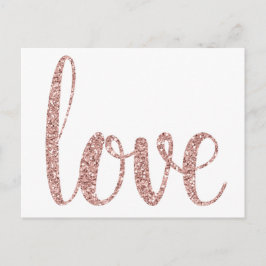Postkort ro guld kärlek, glitter vykort
