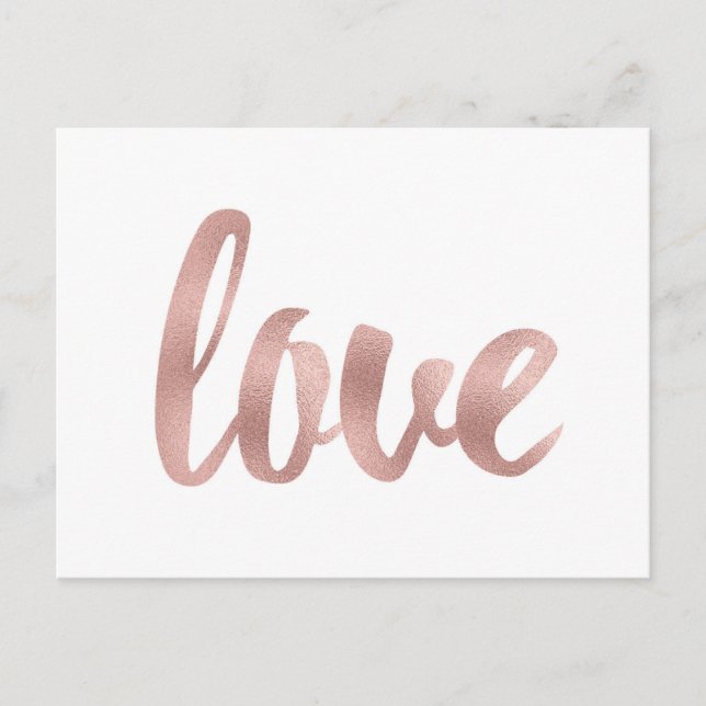 Postkort ro guld kärlek vykort (Framsida)