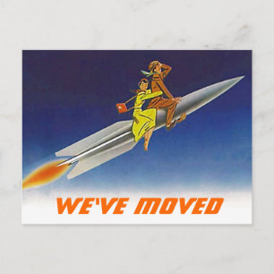 Postkort Roligheter Retro Vi Har Bytt Adress Ny Ad Meddelande Vykort
