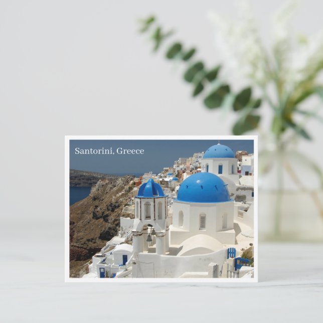 Postkort - Santorini Grekland Helg Vykort (Stående Fram)