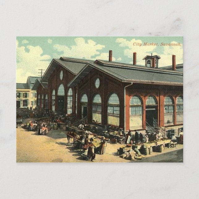 Postkort, Savannah, Georgien, USA Vykort (Framsida)