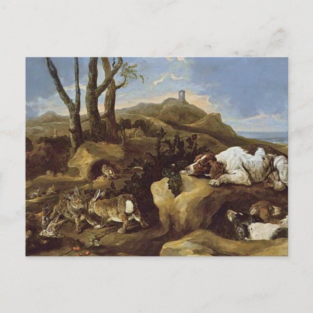 Postkort: Spanska kaniner i Dunes Vykort (Framsida)