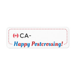 Postkorts-ID CA Kanada Postcross ラ ベ ル Returadress Etikett