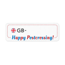 Postkorts-ID GB UK Postcross ラ ベ ル