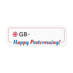 Postkorts-ID GB UK Postcross ラ ベ ル Returadress Etikett