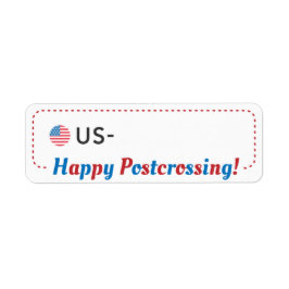 Postkorts vykort ID US America Postcross ラ ベ Returadress Etikett