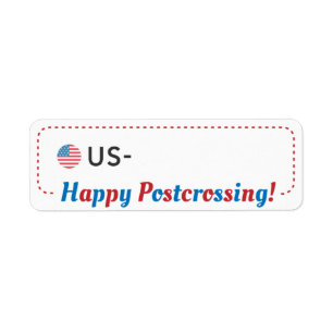 Postkorts vykort ID US America Postcross ラ ベ Returadress Etikett