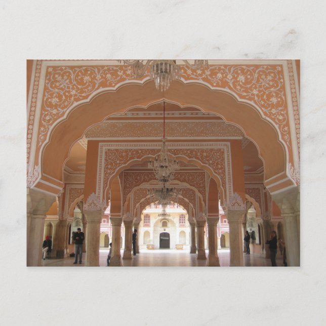 Postkortsarkitektur i City Palace Jaipur Vykort (Framsida)