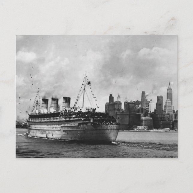 Postkortsinsamlingen RMS Queen Mary Vykort (Framsida)