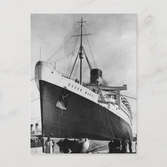 Postkortsinsamlingen RMS Queen Mary Vykort (Framsida)