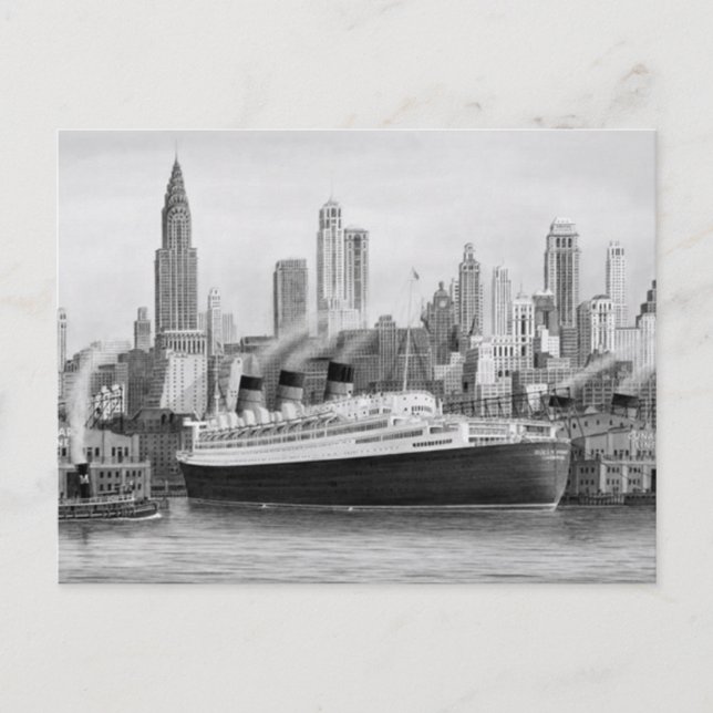 Postkortsinsamlingen RMS Queen Mary Vykort (Framsida)