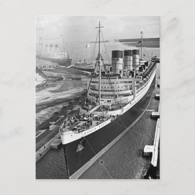 Postkortsinsamlingen RMS Queen Mary Vykort (Framsida)