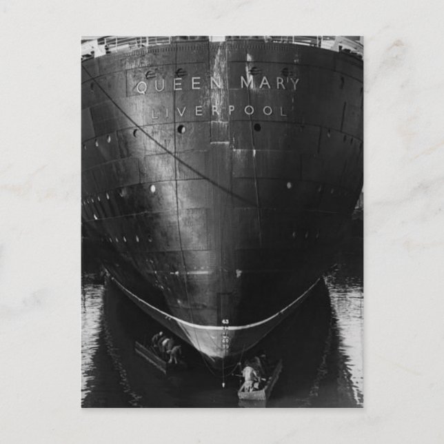 Postkortsinsamlingen RMS Queen Mary Vykort (Framsida)