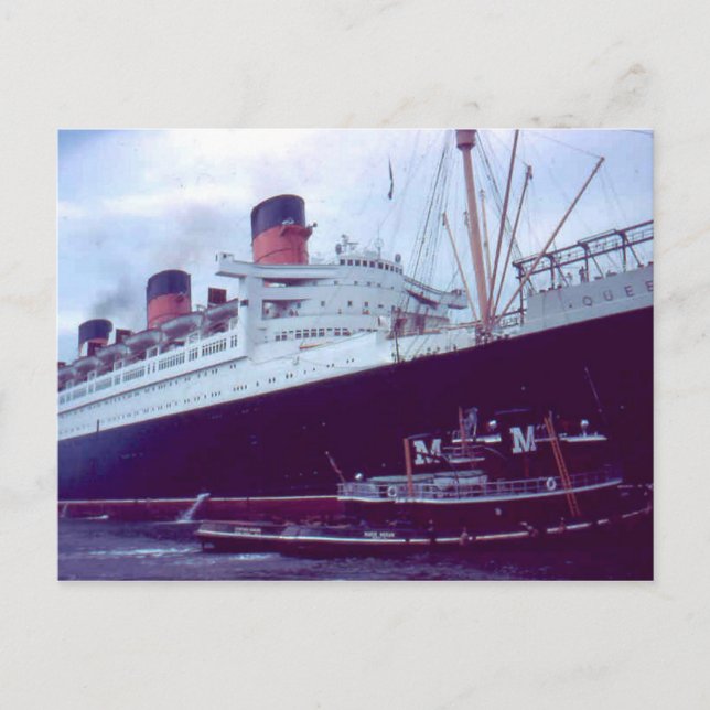 Postkortsinsamlingen RMS Queen Mary Vykort (Framsida)