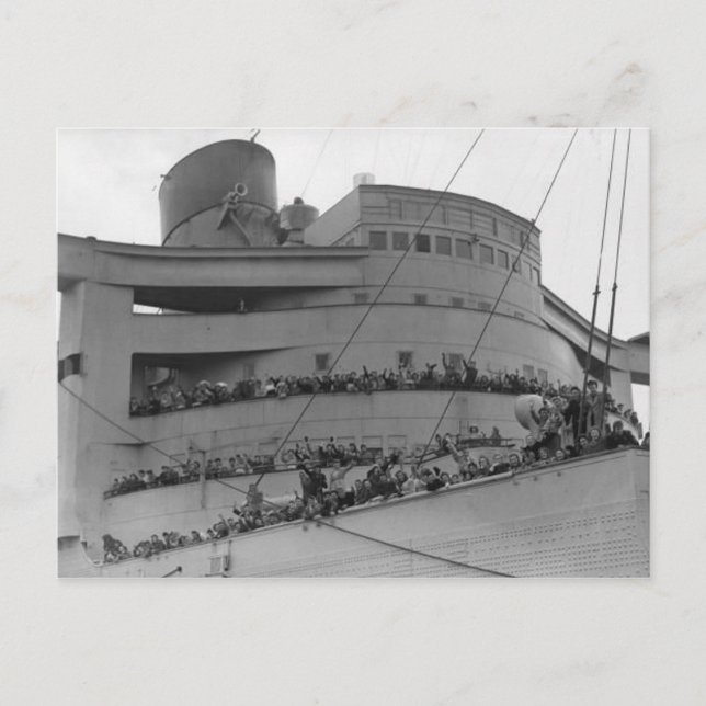 Postkortsinsamlingen RMS Queen Mary Vykort (Framsida)