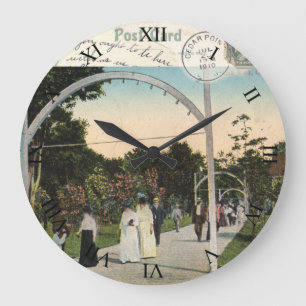 Postkortsklockan för Cedar Point Ohio - 1910 Stor Klocka