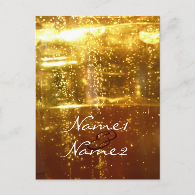 Postkortsmall för Bröllop Bubbles Vykort (Framsida)