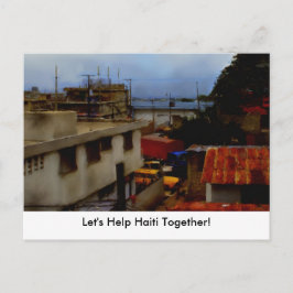 Postkortsmall - Låt oss Hjälp Haiti tillsammans! Vykort