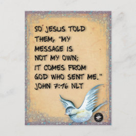 Postkortsstor Bibelvers Minneskort Johannes 7:16 Vykort