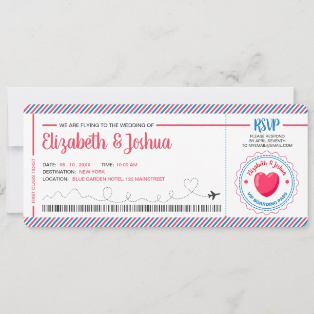 Postkortstema för inbjudan till Biljett Flygplan (Framsida)