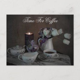 Postkortstid för kaffe vykort