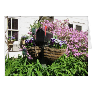 Postlåda bland Blommor-kort Hälsningskort