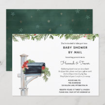 Postlåda för julvintergrönt - visa med e-post