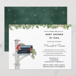 Postlåda för julvintergrönt - visa med e-post inbjudningar
