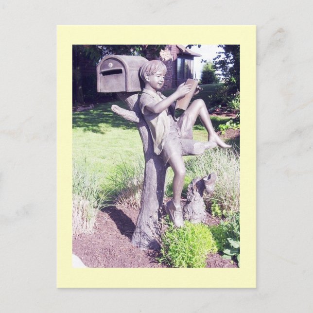 Postlåda för lycklig Mail Boy Vykort (Framsida)