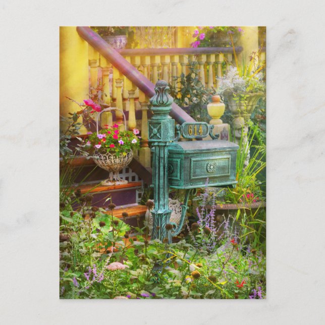 Postlåda - Land-postlåda Vykort (Framsida)